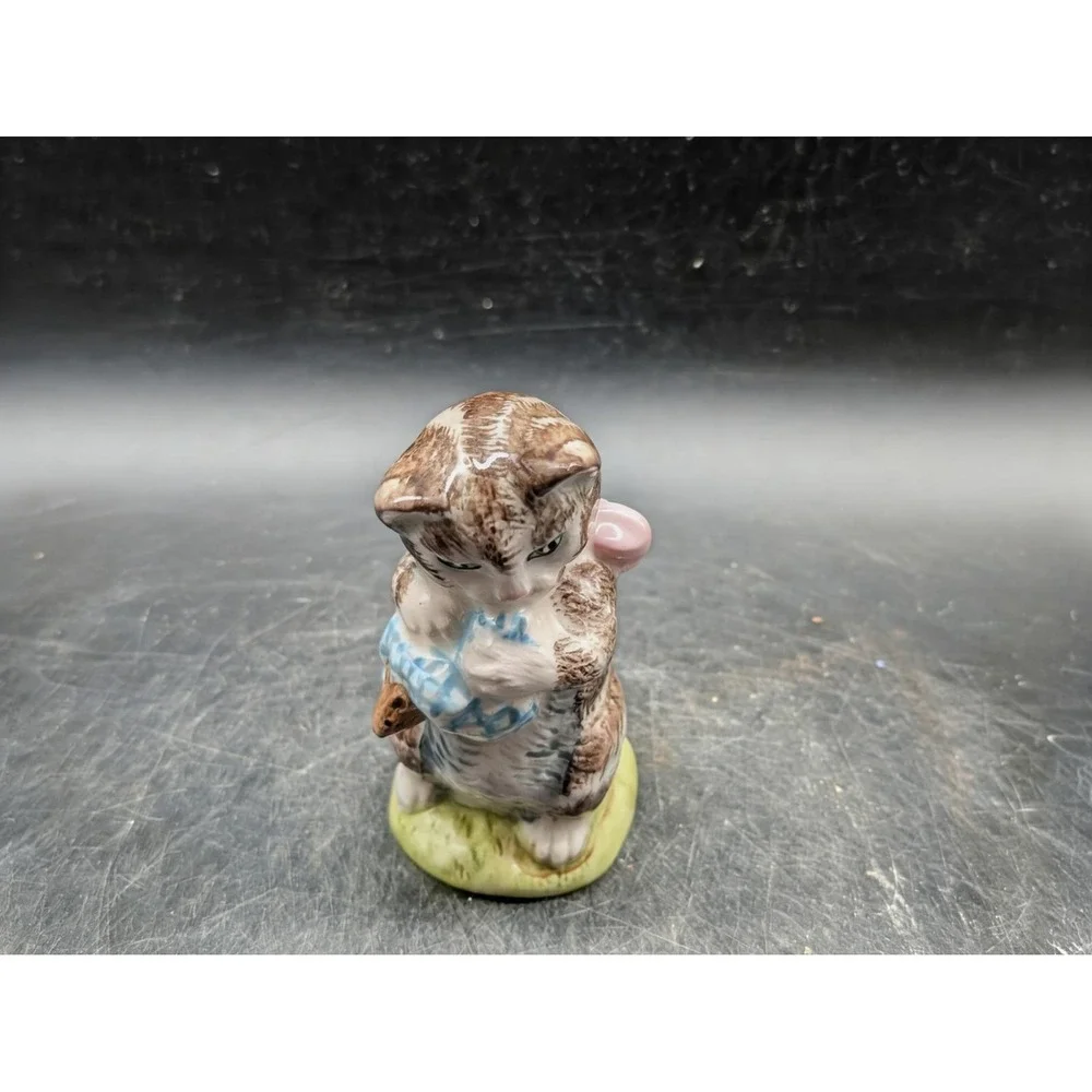 Royal Albert Miss Moppet Beatrix Potter Figurine Cat Mouse England 1989 Vintage‎